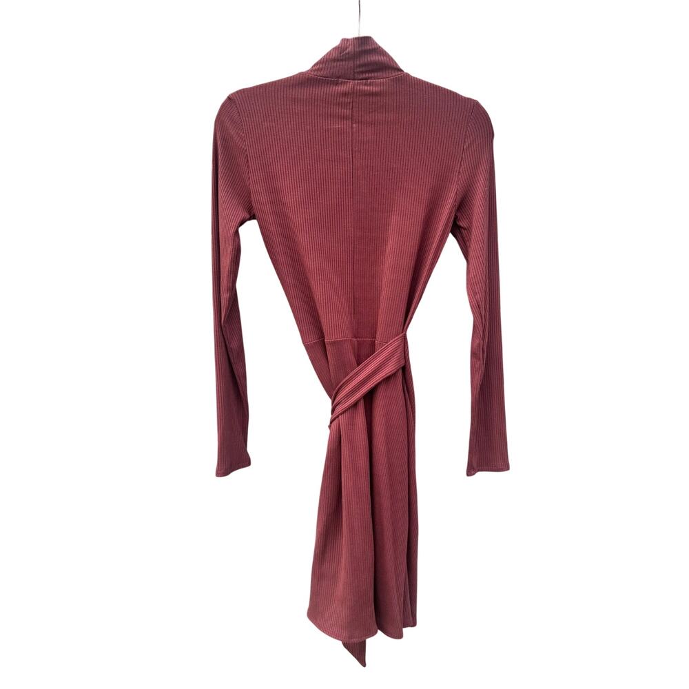 Reformation Julie Wrap Mini Dress in Merlot Small S - Picture 4 of 5